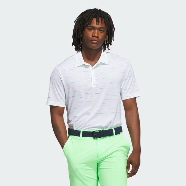 Adidas Men's Ultimate365 Mesh Glimmer Print Polo Shirt