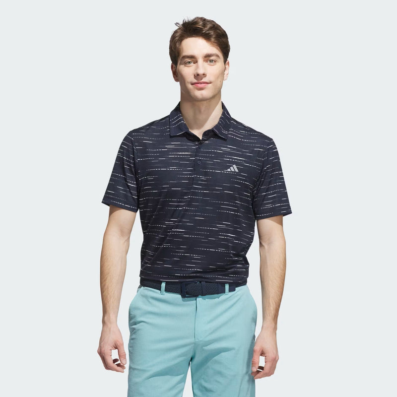 Adidas Men's Ultimate365 Mesh Glimmer Print Polo Shirt