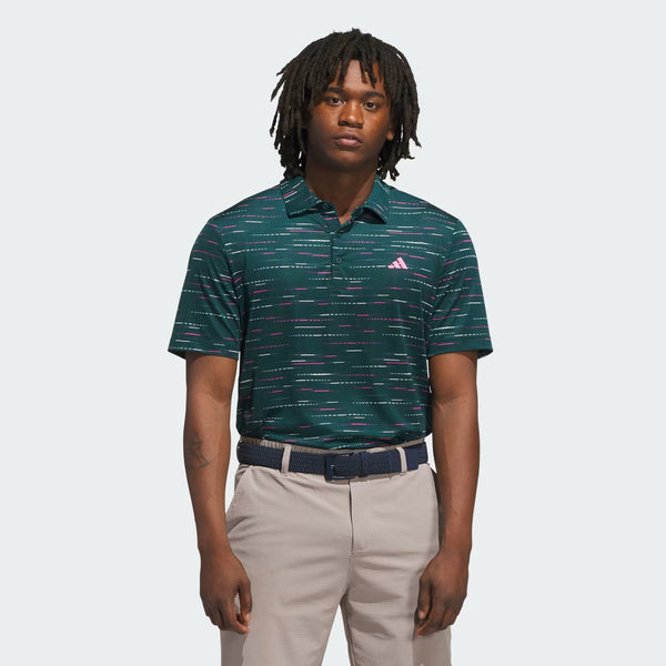 Adidas Men's Ultimate365 Mesh Glimmer Print Polo Shirt