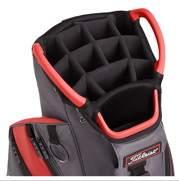Titleist Golf Bag | Cart 14 | Graphite/Red/Black
