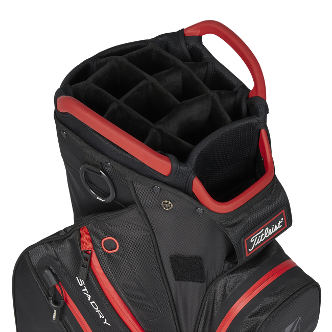 Titleist Golf Bag | Cart 14 Stadry | Black/Black/Red